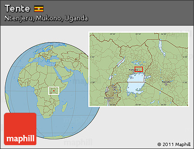 Savanna Style Location Map of Tente