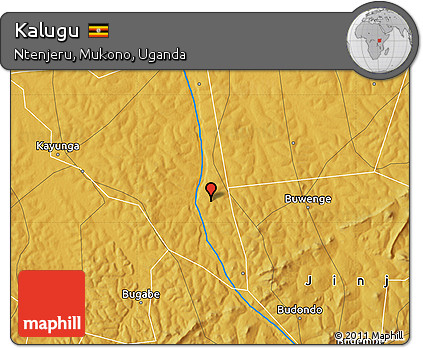 Physical Map of Kalugu