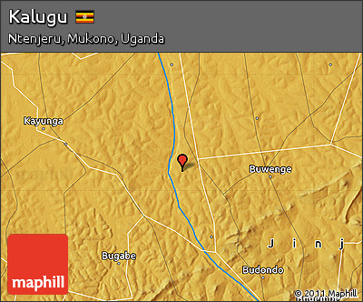 Physical Map of Kalugu