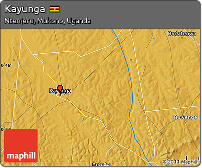 Physical Map of Kayunga