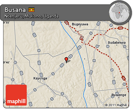 Shaded Relief Map of Busana