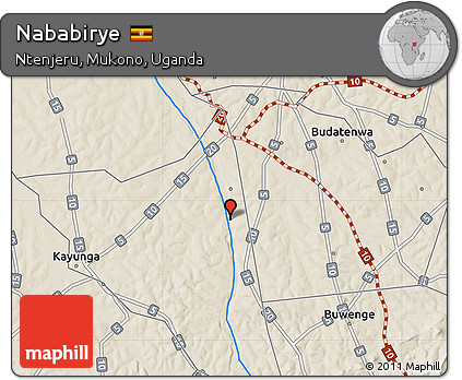 Shaded Relief Map of Nababirye
