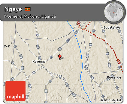 Shaded Relief Map of Ngeye
