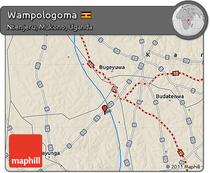 Shaded Relief Map of Wampologoma