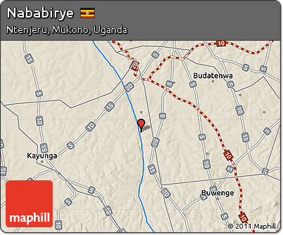 Shaded Relief Map of Nababirye