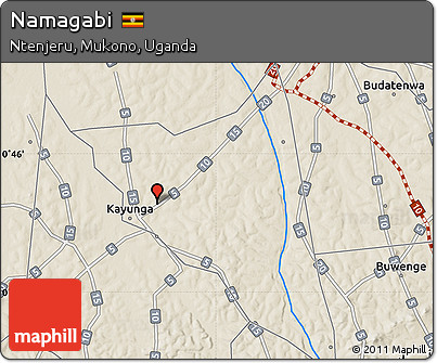 Shaded Relief Map of Namagabi
