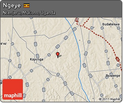 Shaded Relief Map of Ngeye