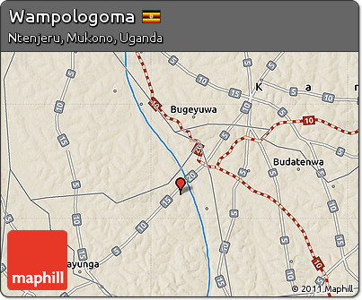 Shaded Relief Map of Wampologoma