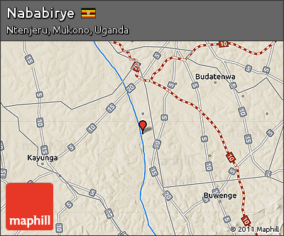 Shaded Relief Map of Nababirye