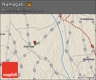 Shaded Relief Map of Namagabi