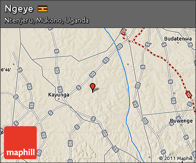 Shaded Relief Map of Ngeye