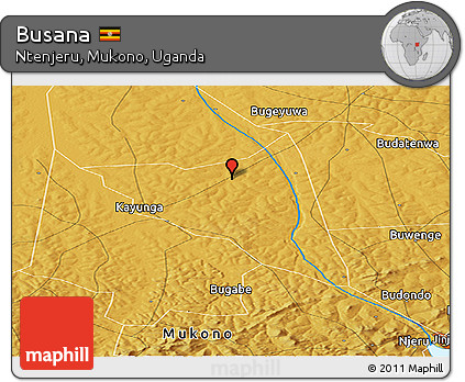 Physical Panoramic Map of Busana