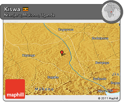 Physical Panoramic Map of Kiswa