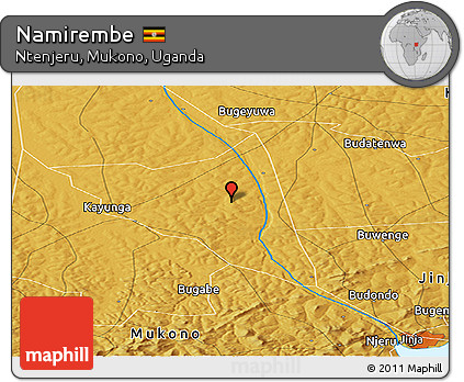 Physical Panoramic Map of Namirembe