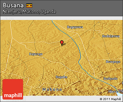 Physical Panoramic Map of Busana