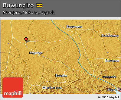 Physical Panoramic Map of Buwungiro