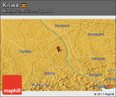 Physical Panoramic Map of Kiswa