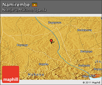 Physical Panoramic Map of Namirembe