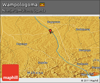 Physical Panoramic Map of Wampologoma