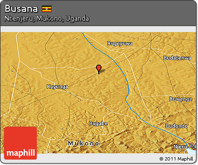 Physical Panoramic Map of Busana