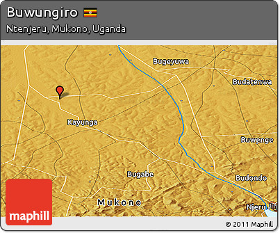 Physical Panoramic Map of Buwungiro