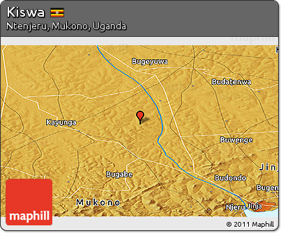 Physical Panoramic Map of Kiswa
