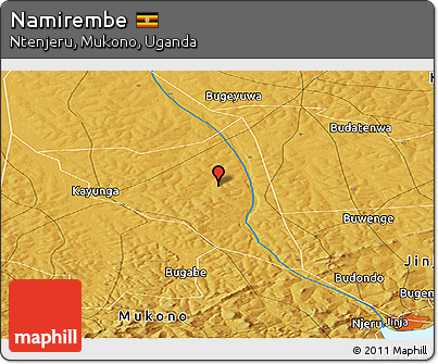 Physical Panoramic Map of Namirembe