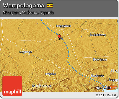 Physical Panoramic Map of Wampologoma