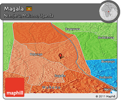 Political Panoramic Map of Magala