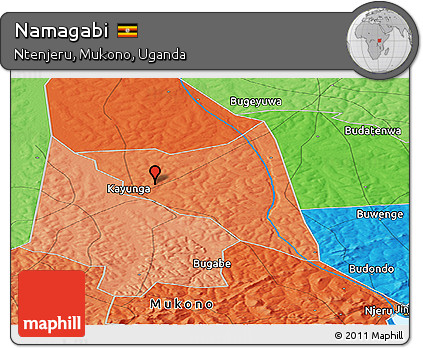 Political Panoramic Map of Namagabi