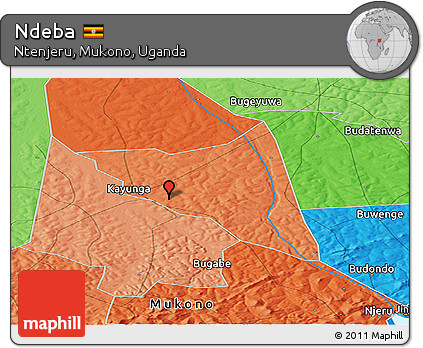 Political Panoramic Map of Ndeba