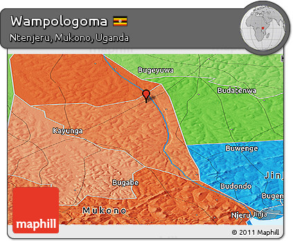 Political Panoramic Map of Wampologoma