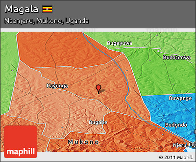 Political Panoramic Map of Magala