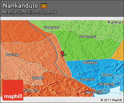 Political Panoramic Map of Nankandulo
