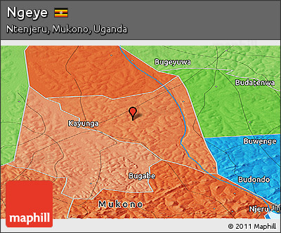 Political Panoramic Map of Ngeye