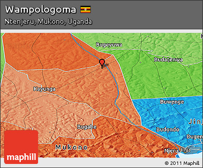 Political Panoramic Map of Wampologoma