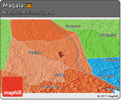 Political Panoramic Map of Magala