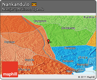 Political Panoramic Map of Nankandulo