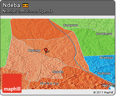 Political Panoramic Map of Ndeba