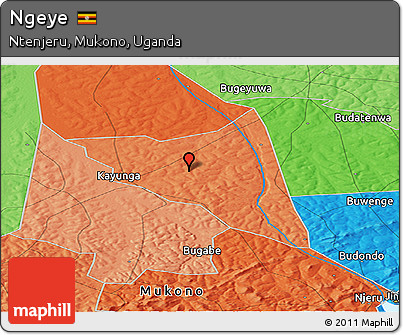 Political Panoramic Map of Ngeye