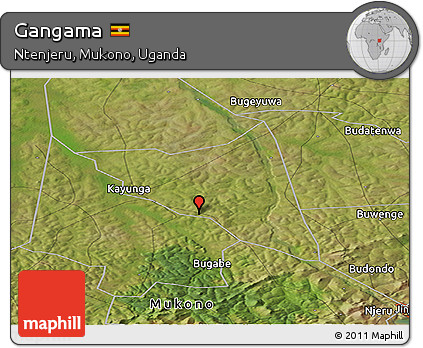 Satellite Panoramic Map of Gangama