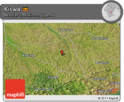 Satellite Panoramic Map of Kiswa