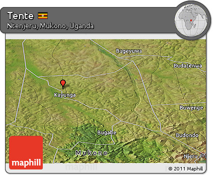 Satellite Panoramic Map of Tente