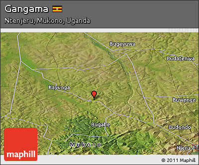 Satellite Panoramic Map of Gangama