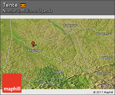Satellite Panoramic Map of Tente