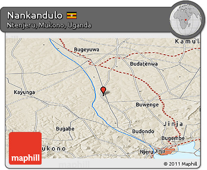 Shaded Relief Panoramic Map of Nankandulo