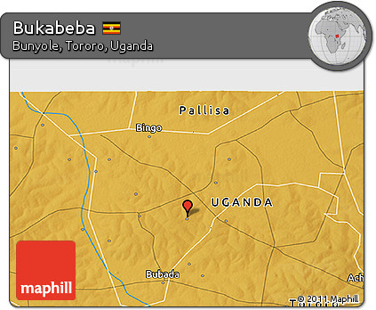 Physical 3D Map of Bukabeba