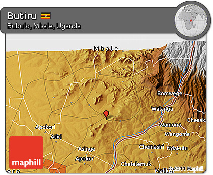 Physical 3D Map of Butiru
