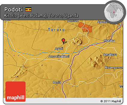 Physical 3D Map of Podoti