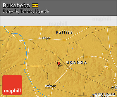 Physical 3D Map of Bukabeba